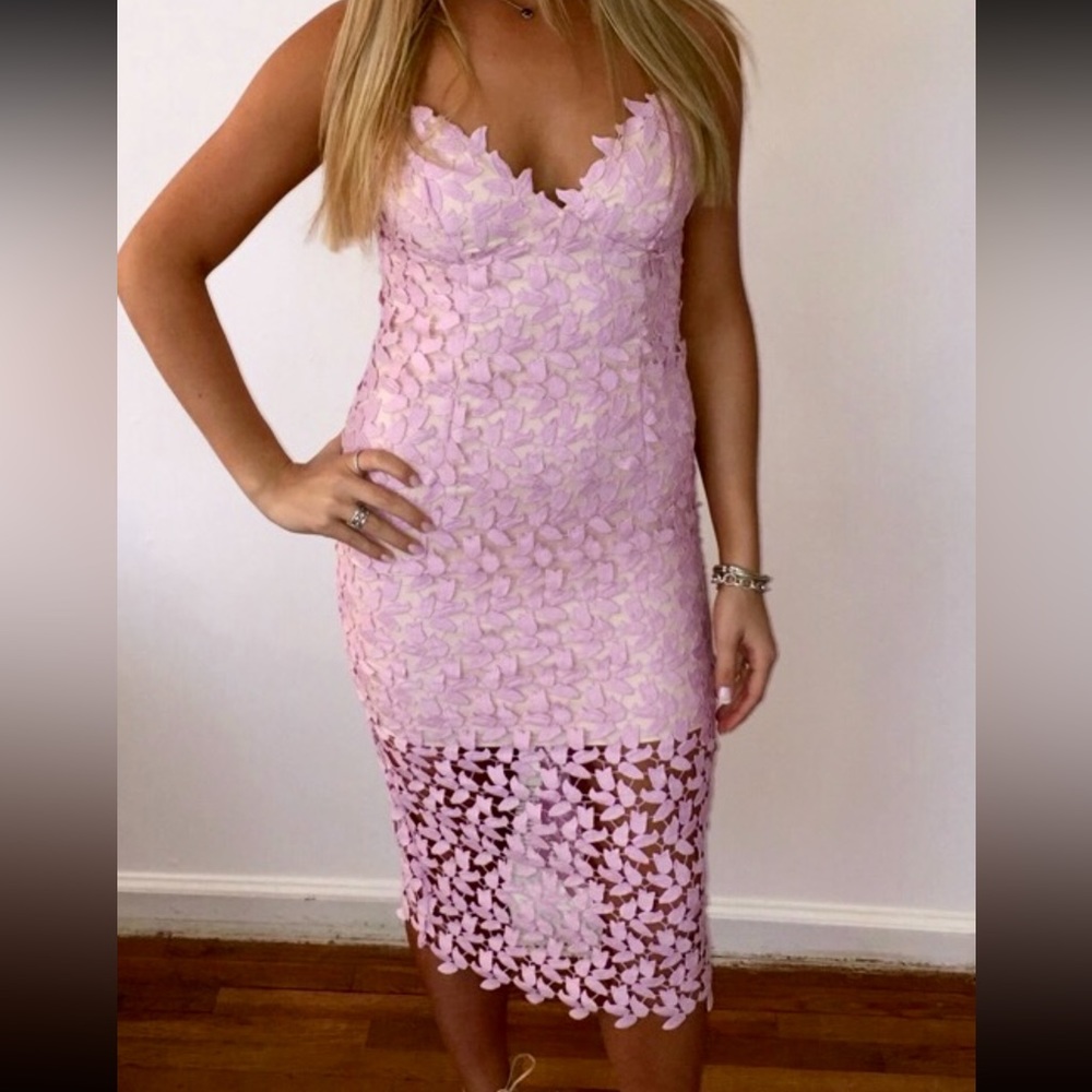 Bardot pink floral dress